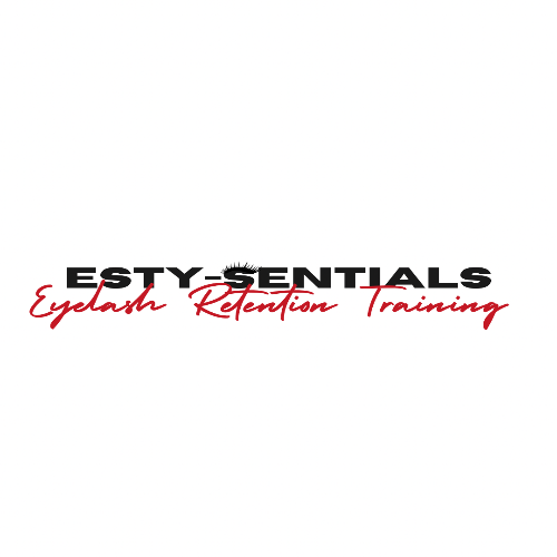 Logo for Esty-Sentials Eyelash Retention Training on a white background