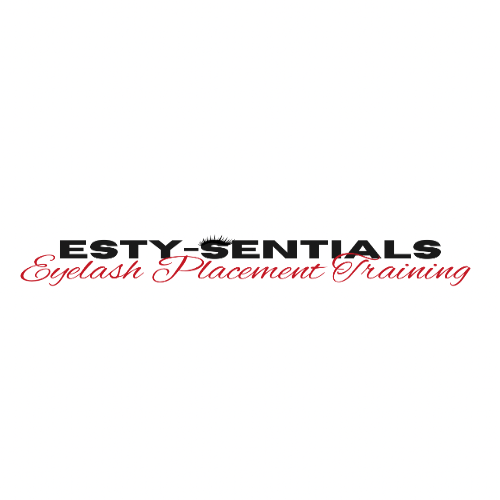 Logo for Esty-Sentials Eyelash Placement Training on a white background